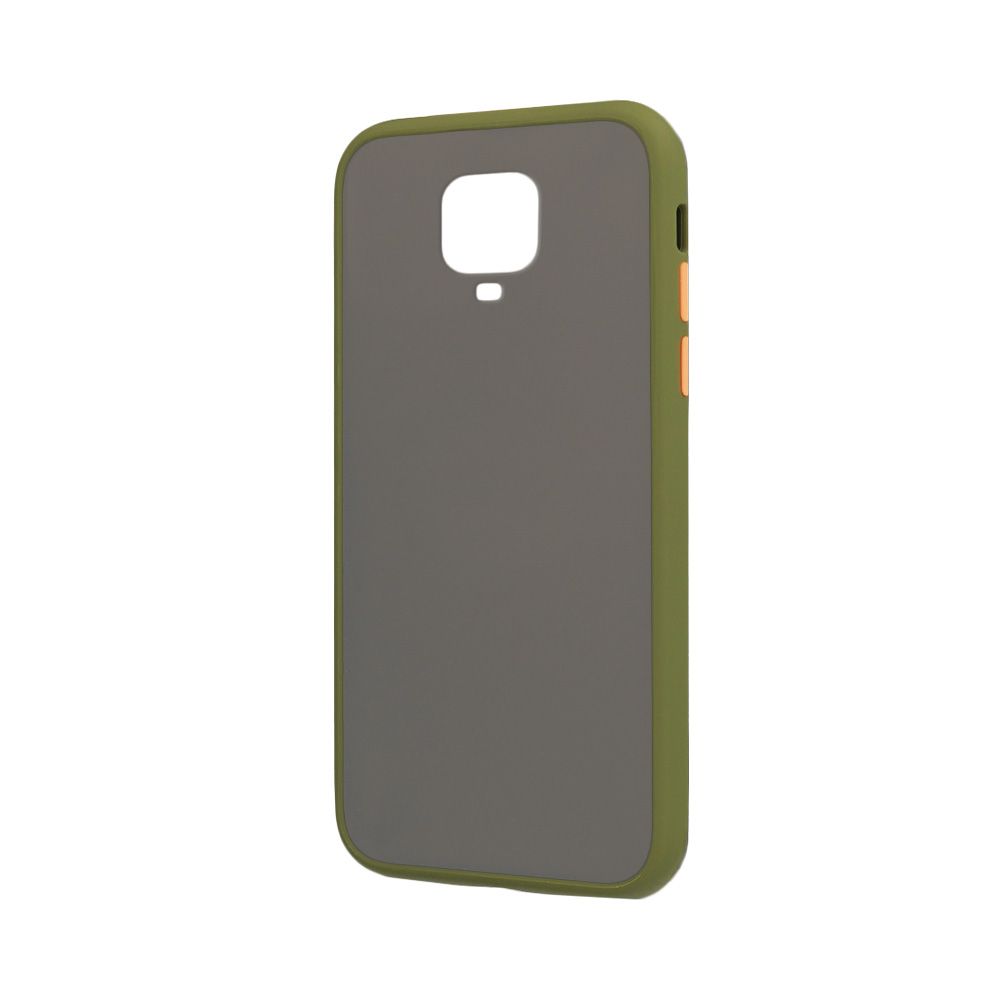 Θήκη Color Button Bumper Xiaomi Redmi Note 9S/9 Pro Χακί