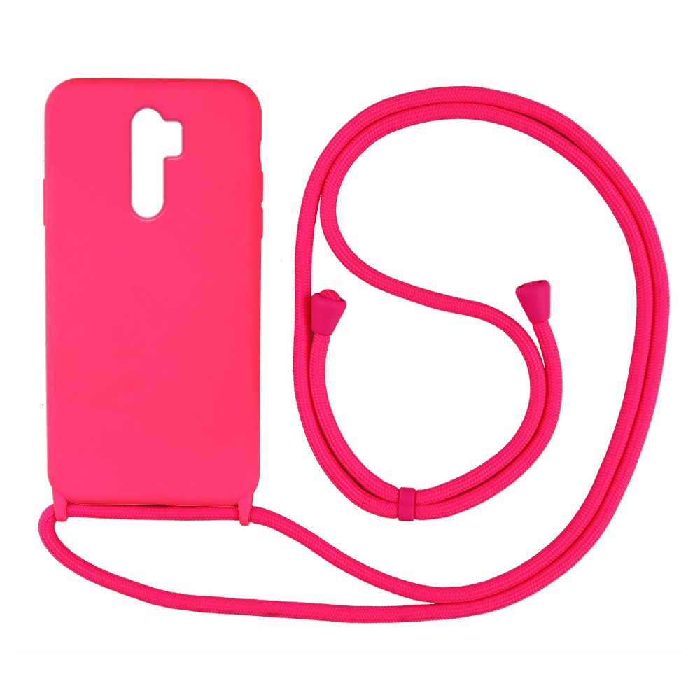 Θήκη Σιλικόνης με Κορδόνι CarryHang Sonique Xiaomi Redmi 9 Φούξια