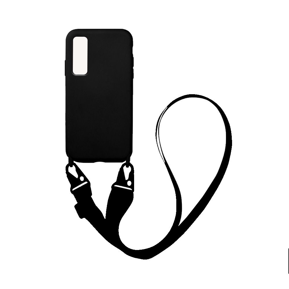 Θήκη Σιλικόνης με Strap CarryHang Sonique Huawei P Smart 2021 Μαύρο