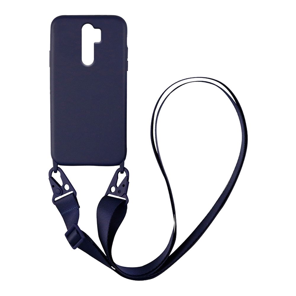 Θήκη Σιλικόνης με Strap CarryHang Sonique Xiaomi Redmi Note 8 Pro Μπλε Σκούρο