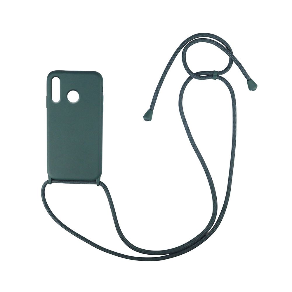 Θήκη Σιλικόνης με Κορδόνι CarryHang Sonique Huawei P30 Lite Πράσινο Σκούρο