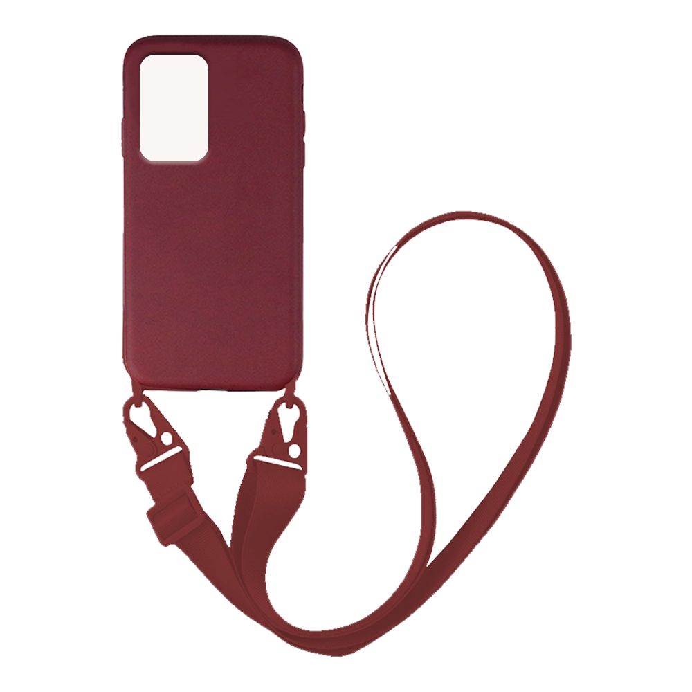 Θήκη Σιλικόνης με Strap CarryHang Sonique Xiaomi Redmi Note 11 Pro Plus 5G Μπορντό