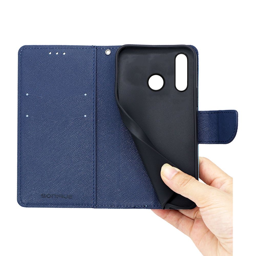 Θήκη Πορτοφόλι Sonique Trend Wallet Huawei P30 Lite Σιέλ / Σκούρο Μπλε