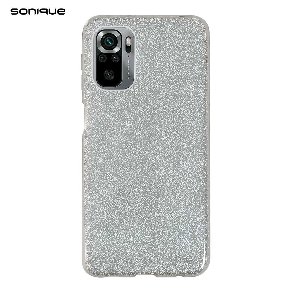Θήκη Σιλικόνης Sonique Shiny Xiaomi Redmi Note 10 / Redmi Note 10s / Poco M5s Ασημί