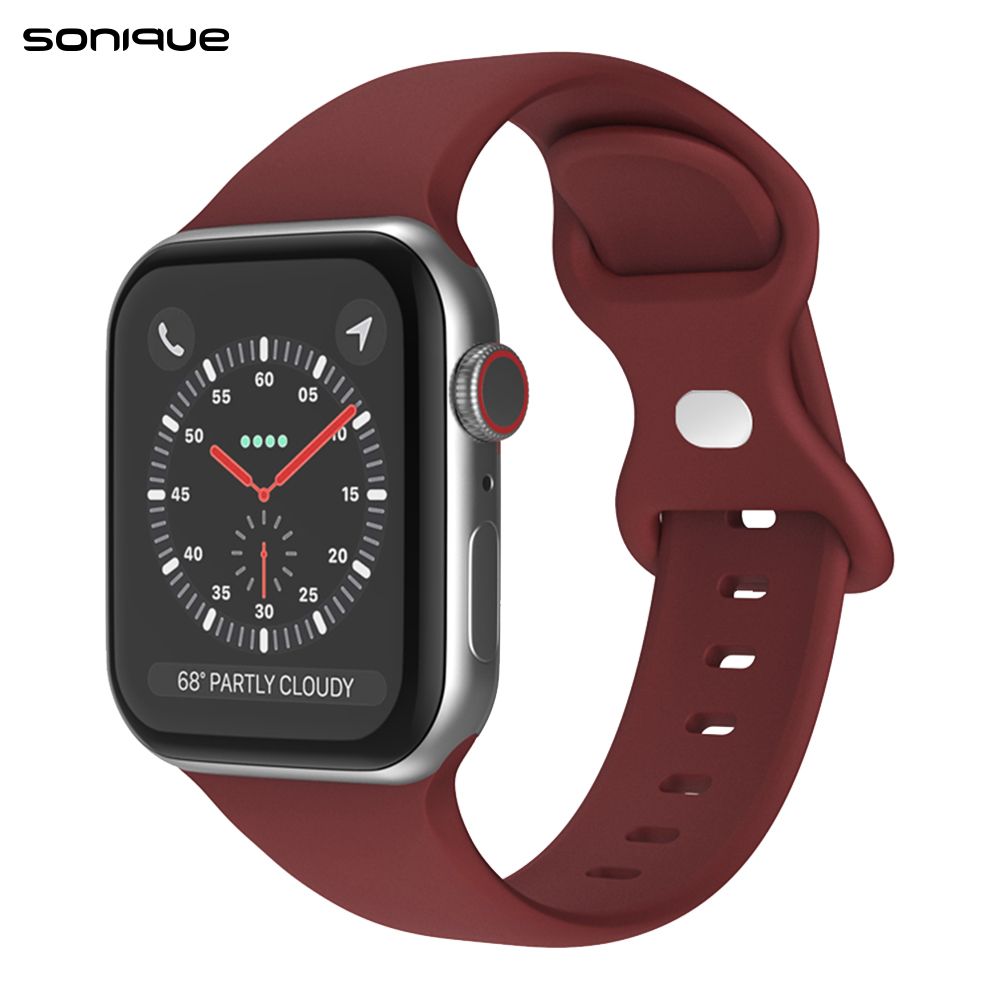 Λουράκι Σιλικόνης Butterfly Band Sonique για Apple Watch (42/44/45/49MM) Μπορντό