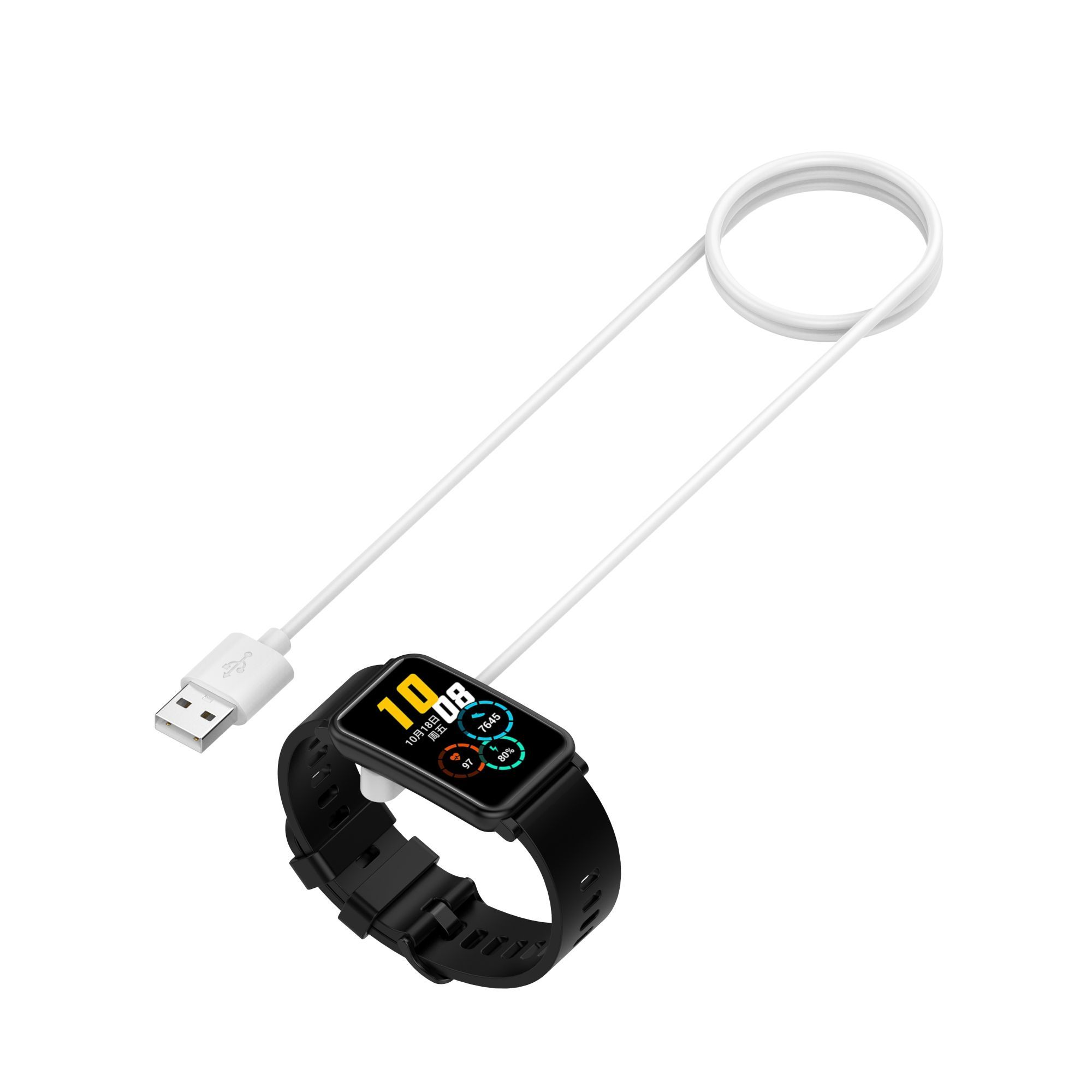 Καλώδιο Φόρτισης USB-A για Huawei Watch 7/6/6 Pro/ES/Fit 3/Fit 2/Fit/Fit New/ Kids 4 Pro/ Kids 4x 1 μέτρο Λευκό