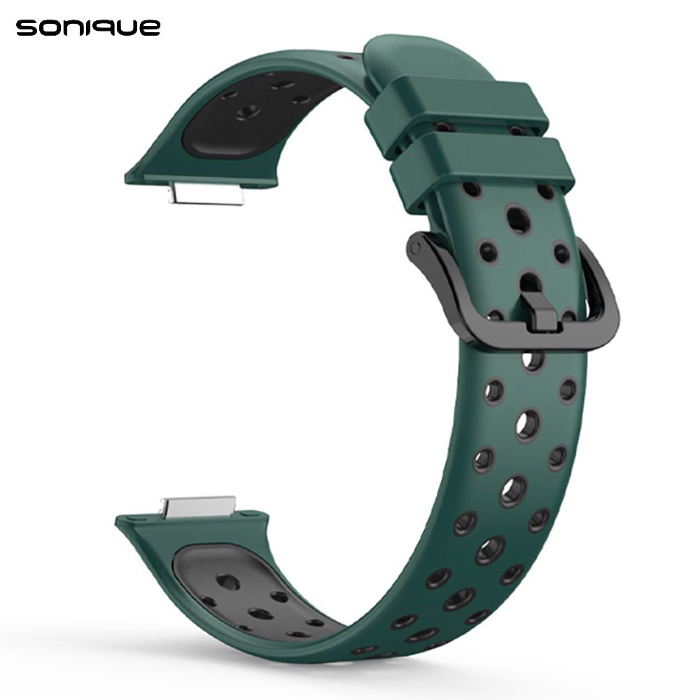 Λουράκι Σιλικόνης Sport Band Sonique για Huawei Fit 2 Active Πράσινο Σκούρο/Μαύρο