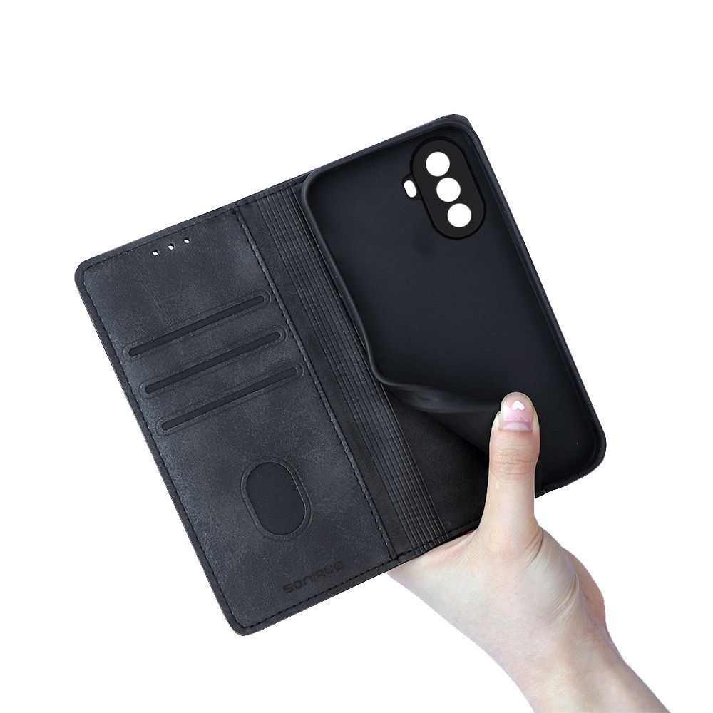 Θήκη Πορτοφόλι Vintage Magnet Wallet Sonique Huawei Nova Y70 Μαύρο