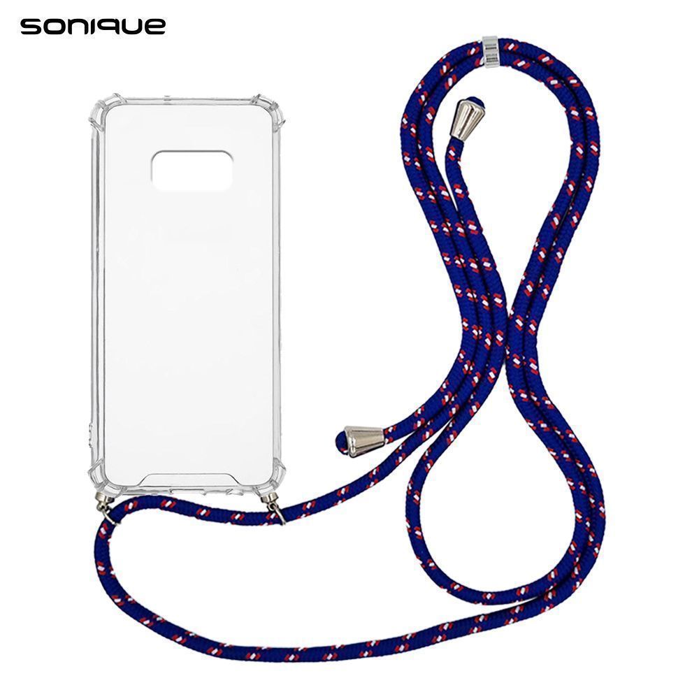 Θήκη Σιλικόνης με Κορδόνι Sonique Armor Clear Samsung Galaxy S8 Plus Rainbow Μπλε