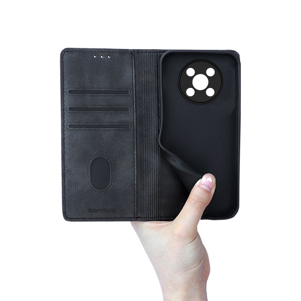 Θήκη Πορτοφόλι Vintage Magnet Wallet Sonique Huawei Nova Y90 Μαύρο