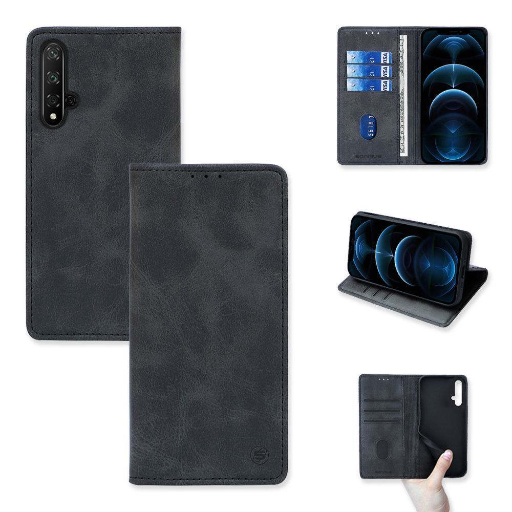 Θήκη Πορτοφόλι Vintage Magnet Wallet Sonique Honor 20 / Nova 5T Μαύρο