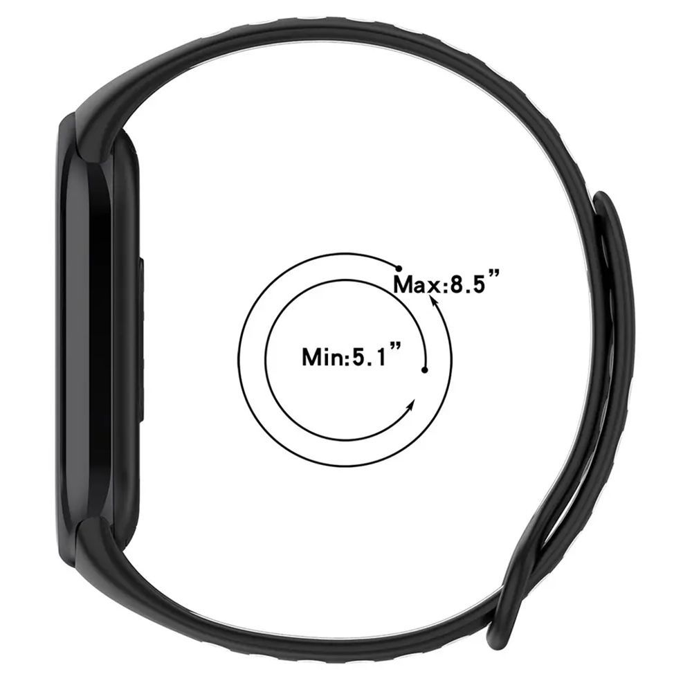 Λουράκι Σιλικόνης Sonique Sport για Xiaomi Smart Band 8 / Xiaomi Smart Band 9 / / Xiaomi Smart Band 10 Σκούρο Μπλε / Λευκό