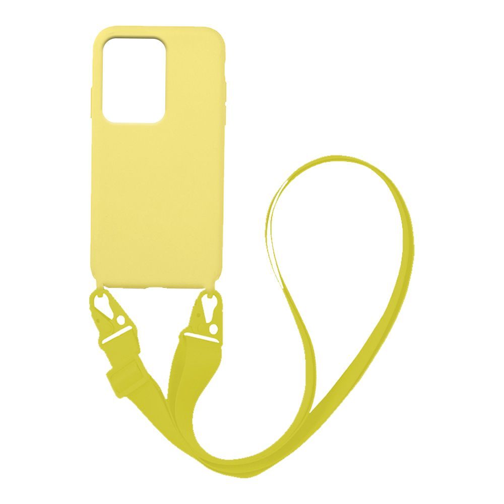 Θήκη Σιλικόνης με Strap CarryHang Sonique Xiaomi Redmi Note 12 Pro 5G / Poco X5 Pro 5G Κίτρινο