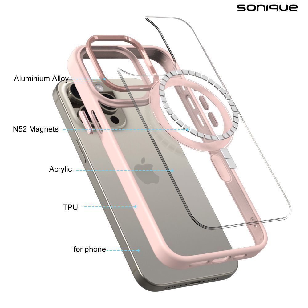 Θήκη Magnetic MagMetal Sonique Apple iPhone 12 Pro Max Ροζ