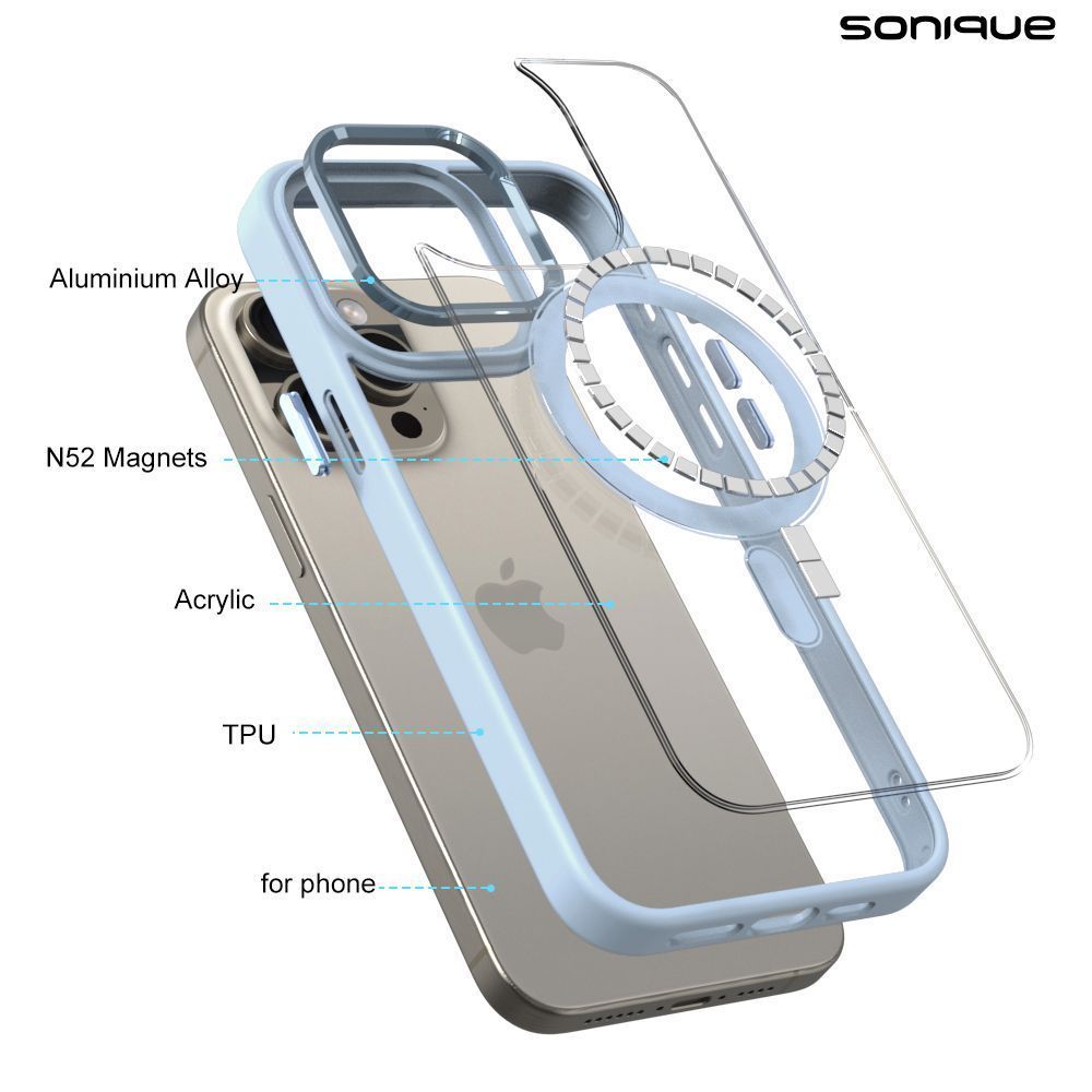 Θήκη Magnetic MagMetal Sonique Apple iPhone 13 Pro Γαλάζιο