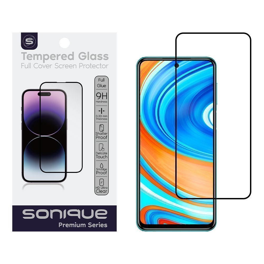 Hardy Glass Sonique Premium Series HD Full Cover 9H Xiaomi Redmi Note 9S/9 Pro Μαύρο