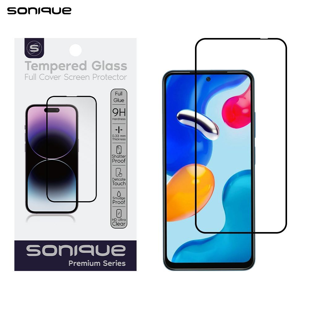Hardy Glass Sonique Premium Series HD Full Cover 9H Xiaomi Redmi Note 11 4G / Redmi Note 11S Μαύρο