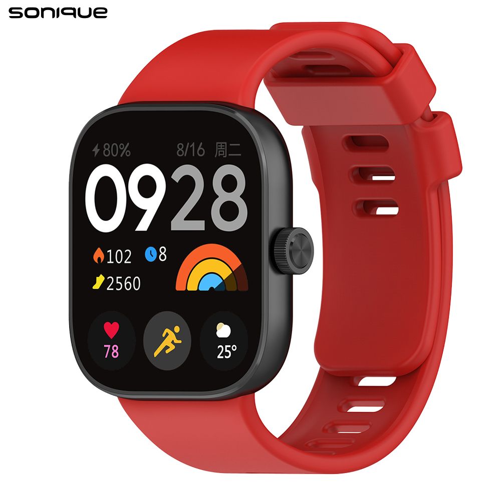Λουράκι Σιλικόνης Sonique Color για Xiaomi Redmi Watch 4 /5 /6 /6 Lite /6 Active /Smart Band 8 Pro /9 Pro /10 Pro Κόκκινο