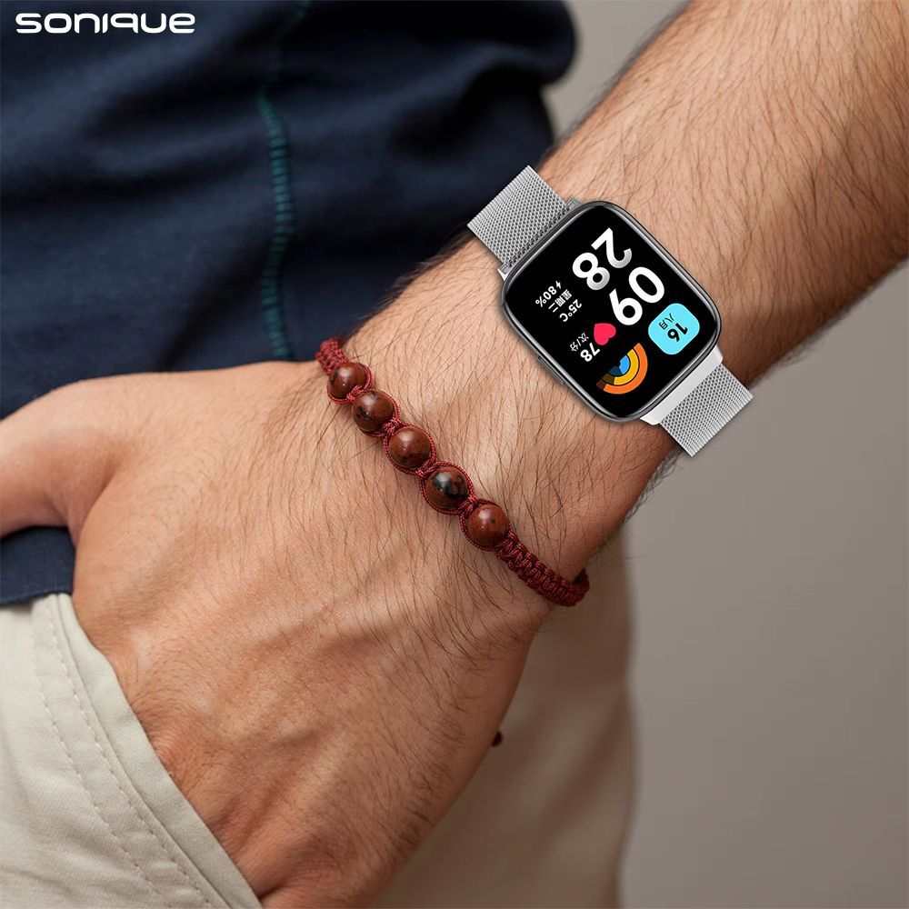 Λουράκι Stainless Steel Milanese Classic Sonique για Xiaomi Redmi Watch 3 Active Ασημί