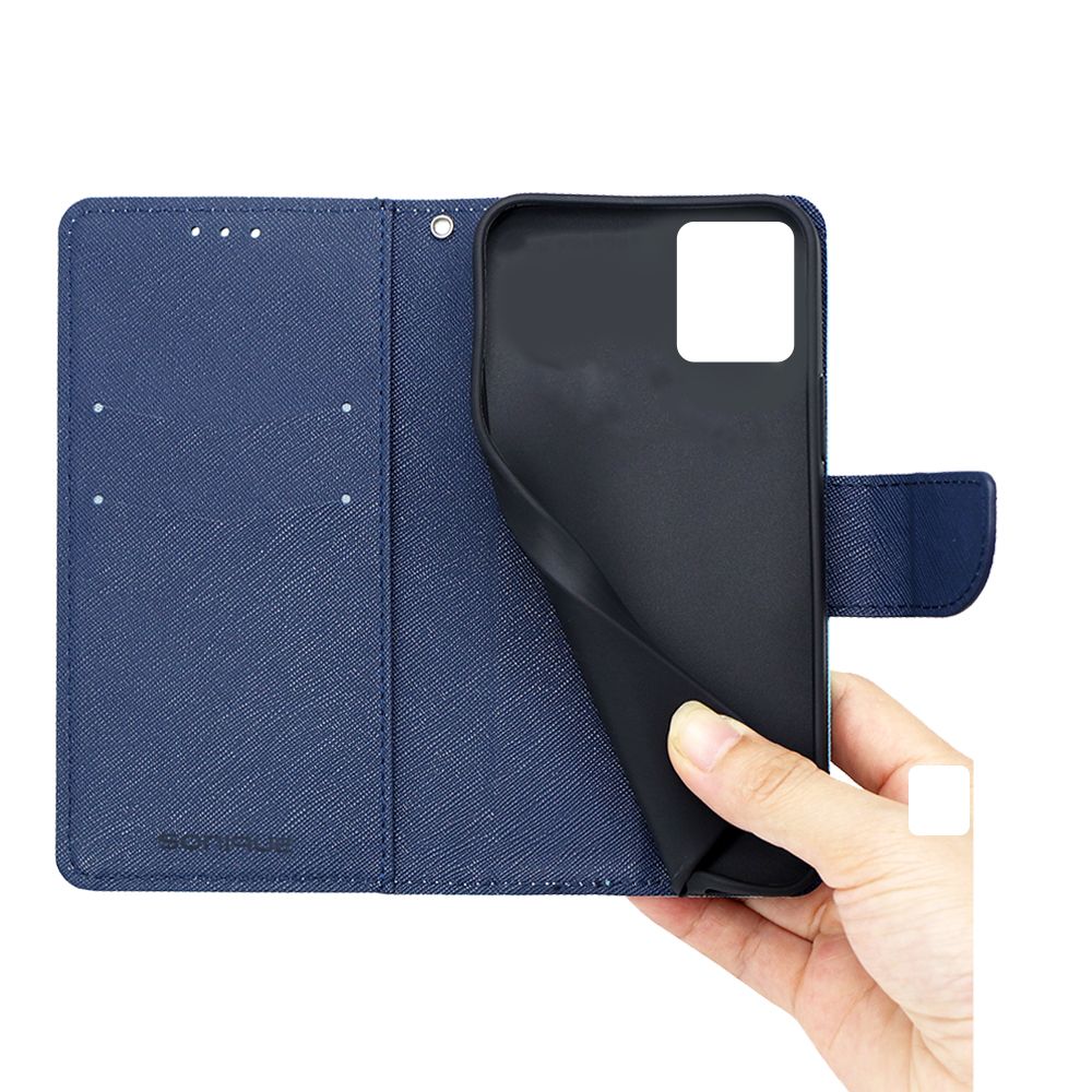 Θήκη Πορτοφόλι Sonique Trend Wallet Motorola Edge 40 Neo 5G Κόκκινο / Σκούρο Μπλε