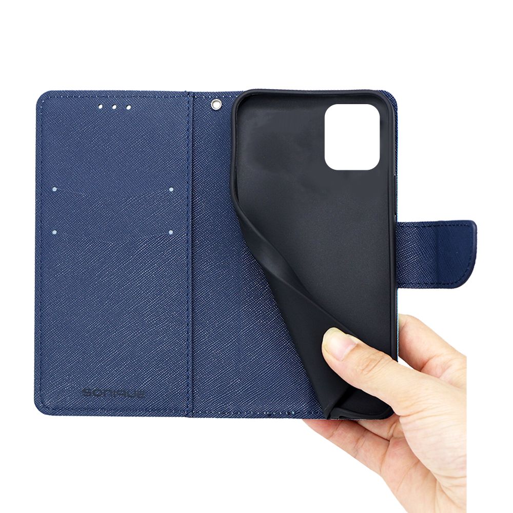 Θήκη Πορτοφόλι Sonique Trend Wallet Motorola Moto G14 4G / Moto G54 5G / Moto G54 5G Power Σιέλ / Σκούρο Μπλε