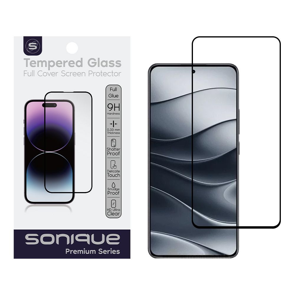 Hardy Glass Sonique Premium Series HD Full Cover 9H Xiaomi Redmi Note 14 5G / Poco M7 Pro 5G Μαύρο
