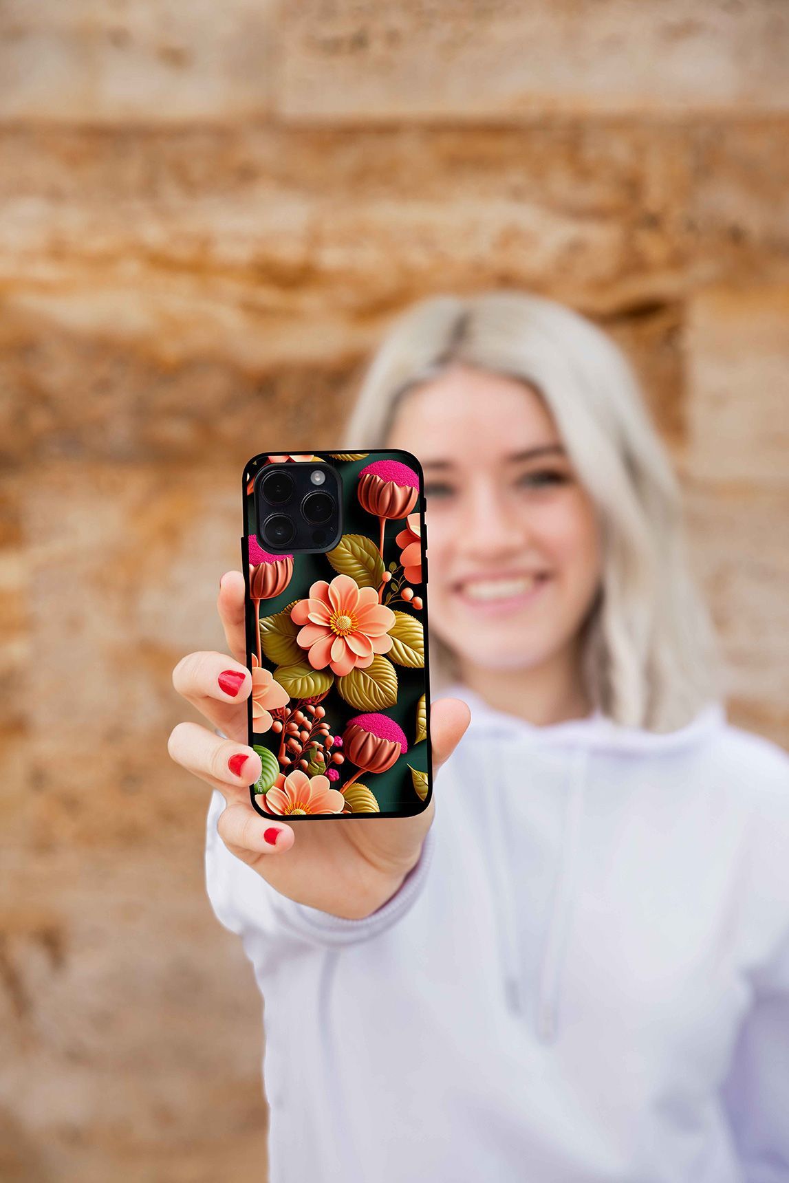 Θήκη Sonique 3D Flower Series για Xiaomi Poco X6 Pro 5G Σομόν
