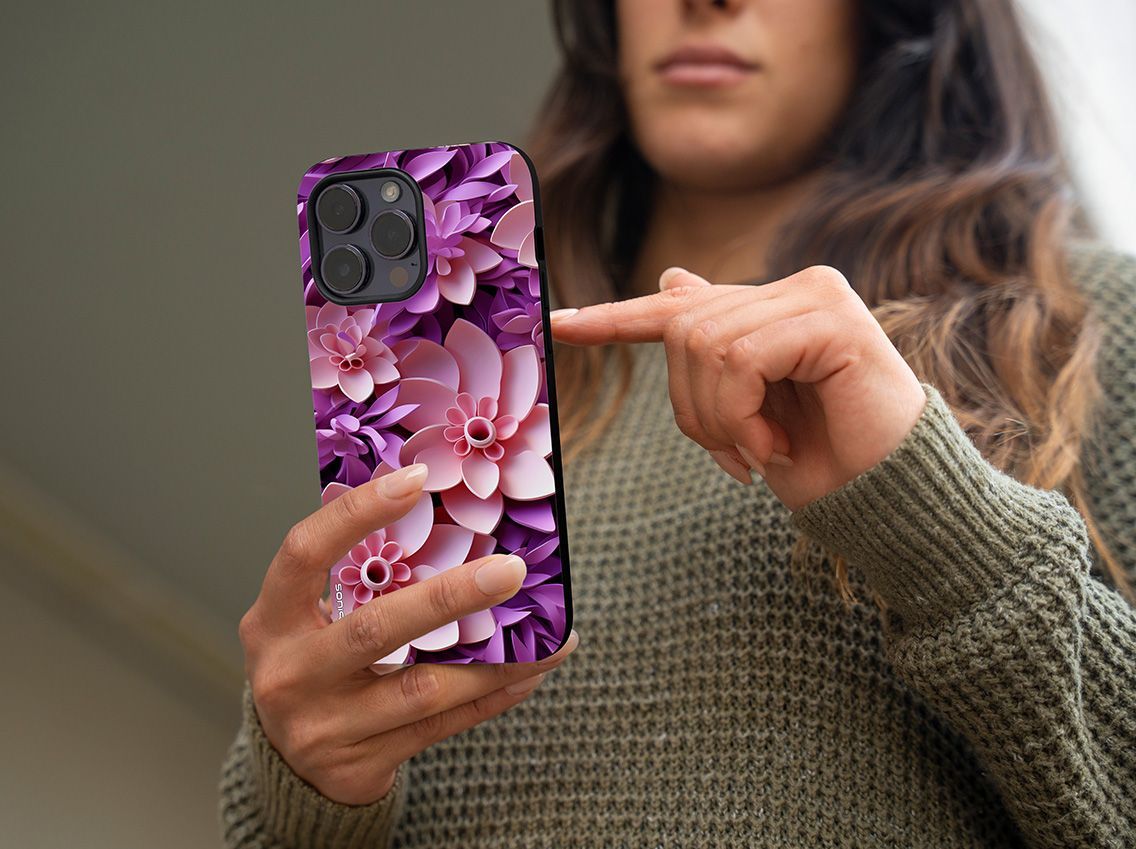 Θήκη Sonique 3D Flower Series για Xiaomi Redmi 12 4G / Redmi 12 5G Ροζ