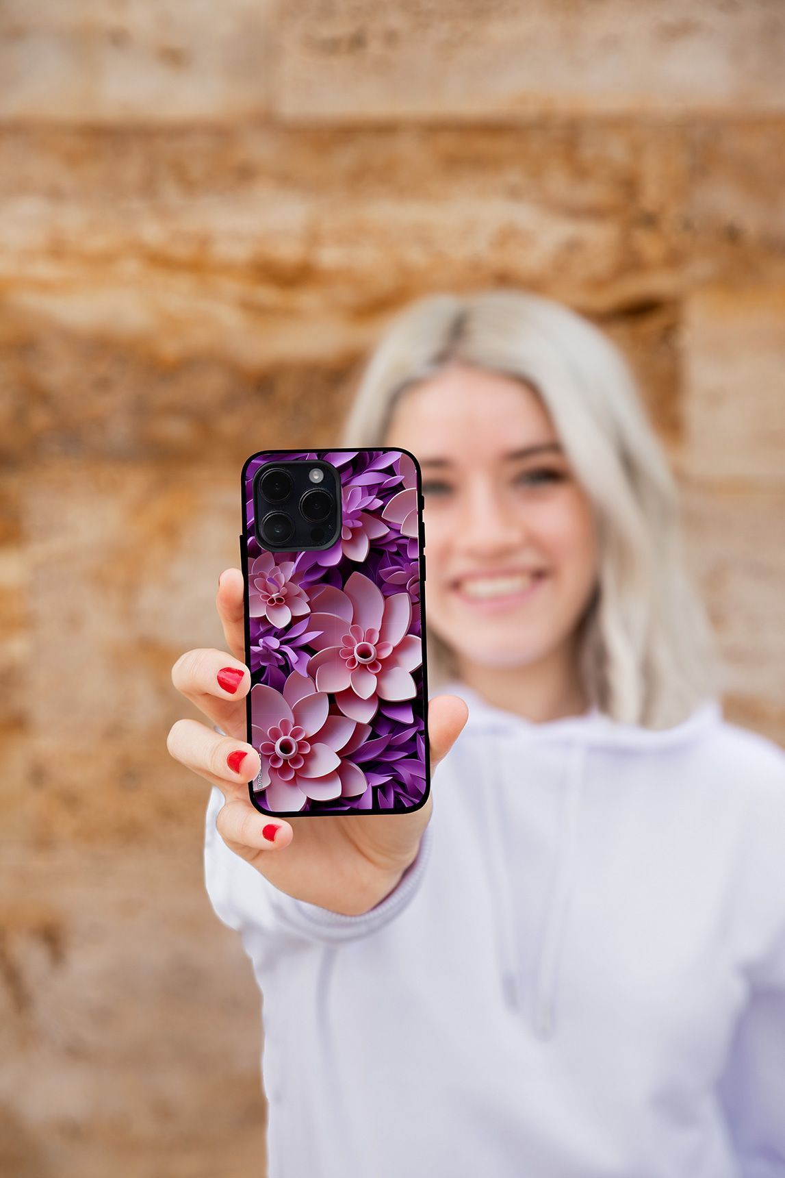 Θήκη Sonique 3D Flower Series για Xiaomi Redmi 12 4G / Redmi 12 5G Ροζ