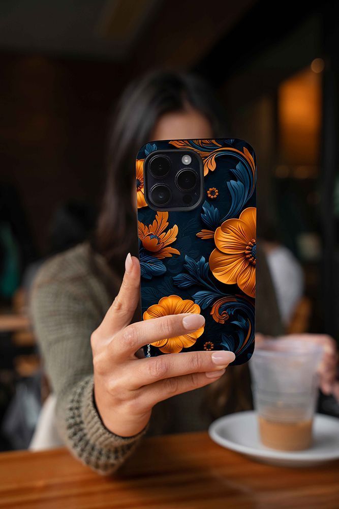 Θήκη Sonique 3D Flower Series για Xiaomi Redmi 9T Πορτοκαλί 01
