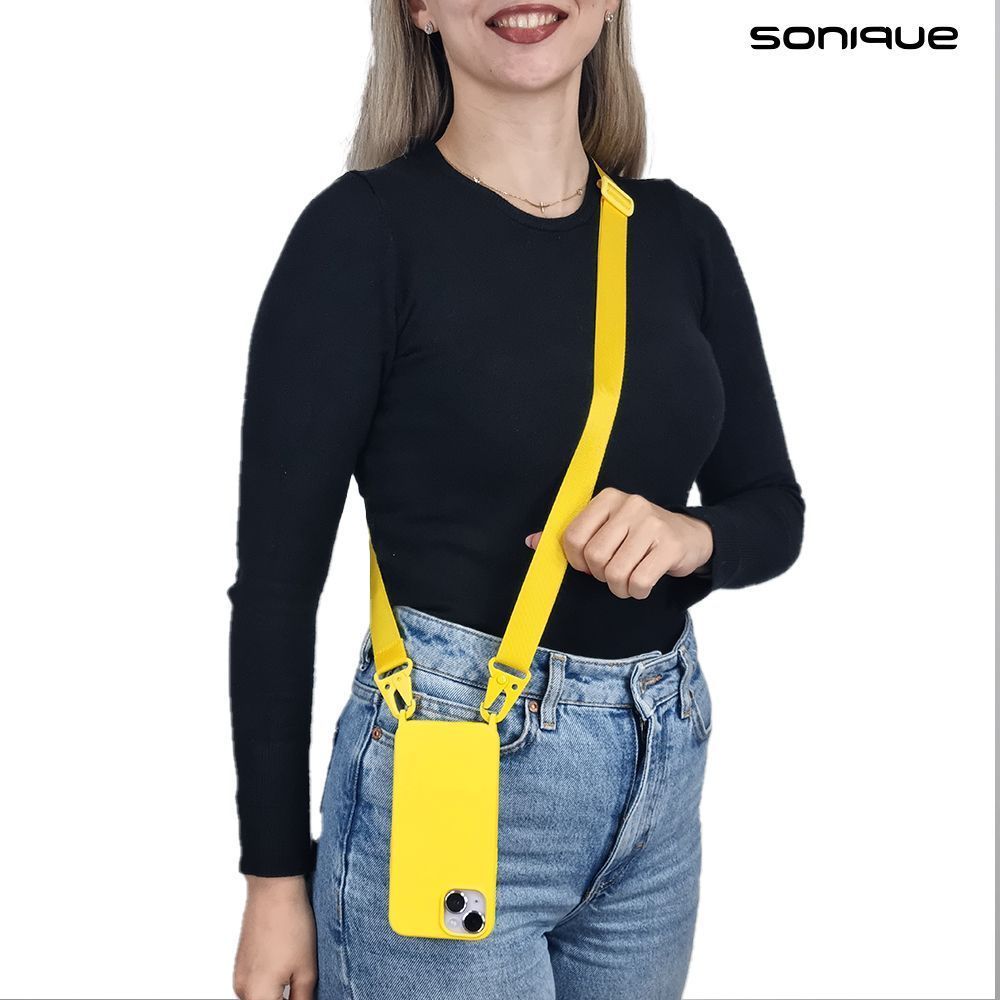 Θήκη Σιλικόνης με Strap CarryHang Sonique Xiaomi Redmi Note 14 Pro 5G / Redmi Note 14 Pro Plus 5G / Poco X7 5G Κίτρινο