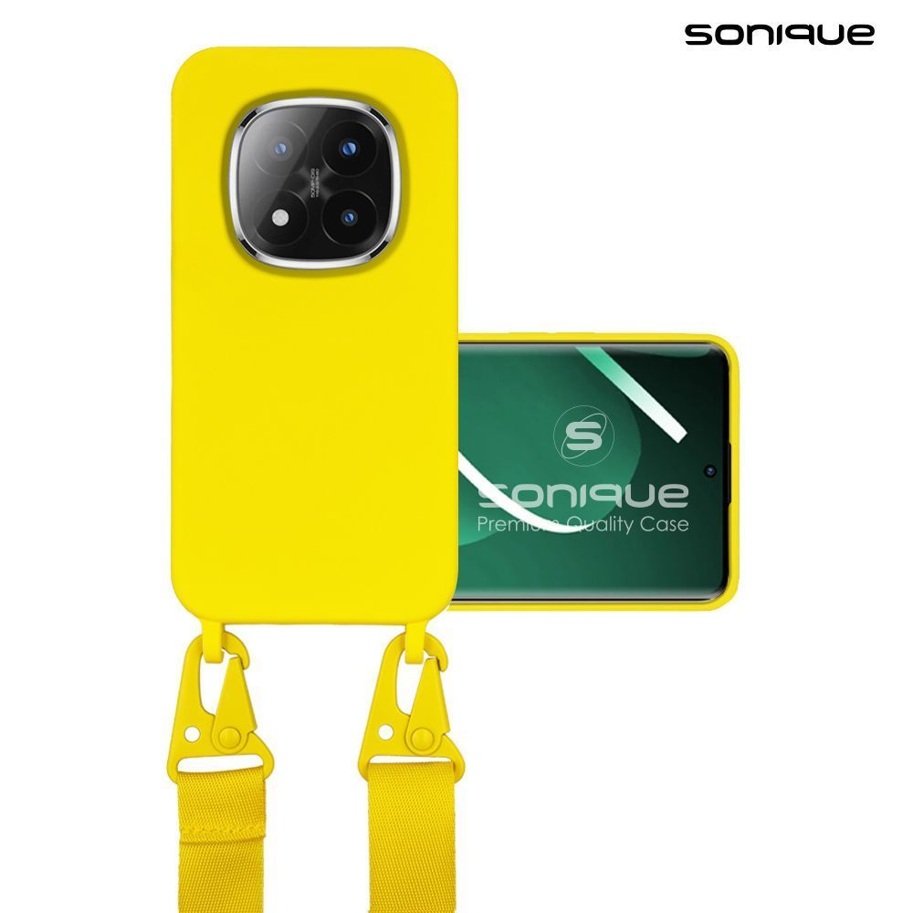 Θήκη Σιλικόνης με Strap CarryHang Sonique Xiaomi Redmi Note 14 Pro 5G / Redmi Note 14 Pro Plus 5G / Poco X7 5G Κίτρινο