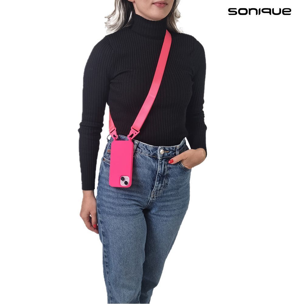 Θήκη Σιλικόνης με Strap CarryHang Sonique Xiaomi Redmi Note 14 Pro 5G / Redmi Note 14 Pro Plus 5G / Poco X7 5G Φούξια