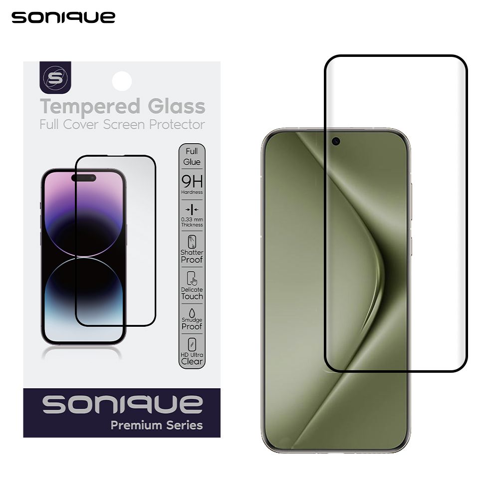 Curvy Glass Sonique Premium Series HD Full Cover 9H Huawei Pura 70 Ultra Μαύρο