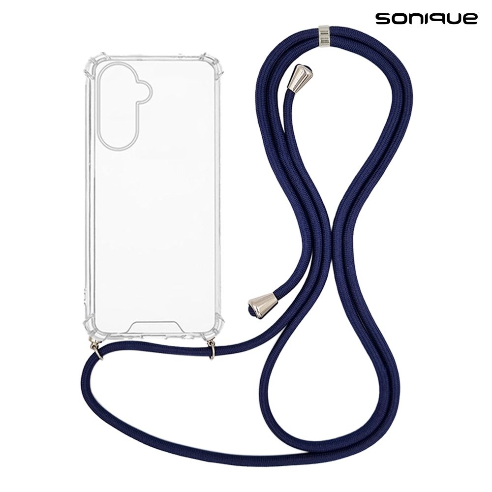 Θήκη Σιλικόνης με Κορδόνι Sonique Armor Clear Samsung Galaxy A56 5G Μπλε Σκούρο
