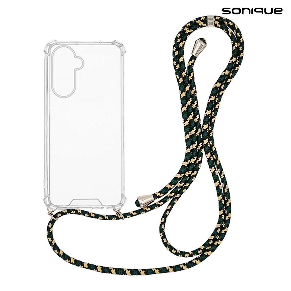 Θήκη Σιλικόνης με Κορδόνι Sonique Armor Clear Samsung Galaxy A56 5G Rainbow Πράσινο