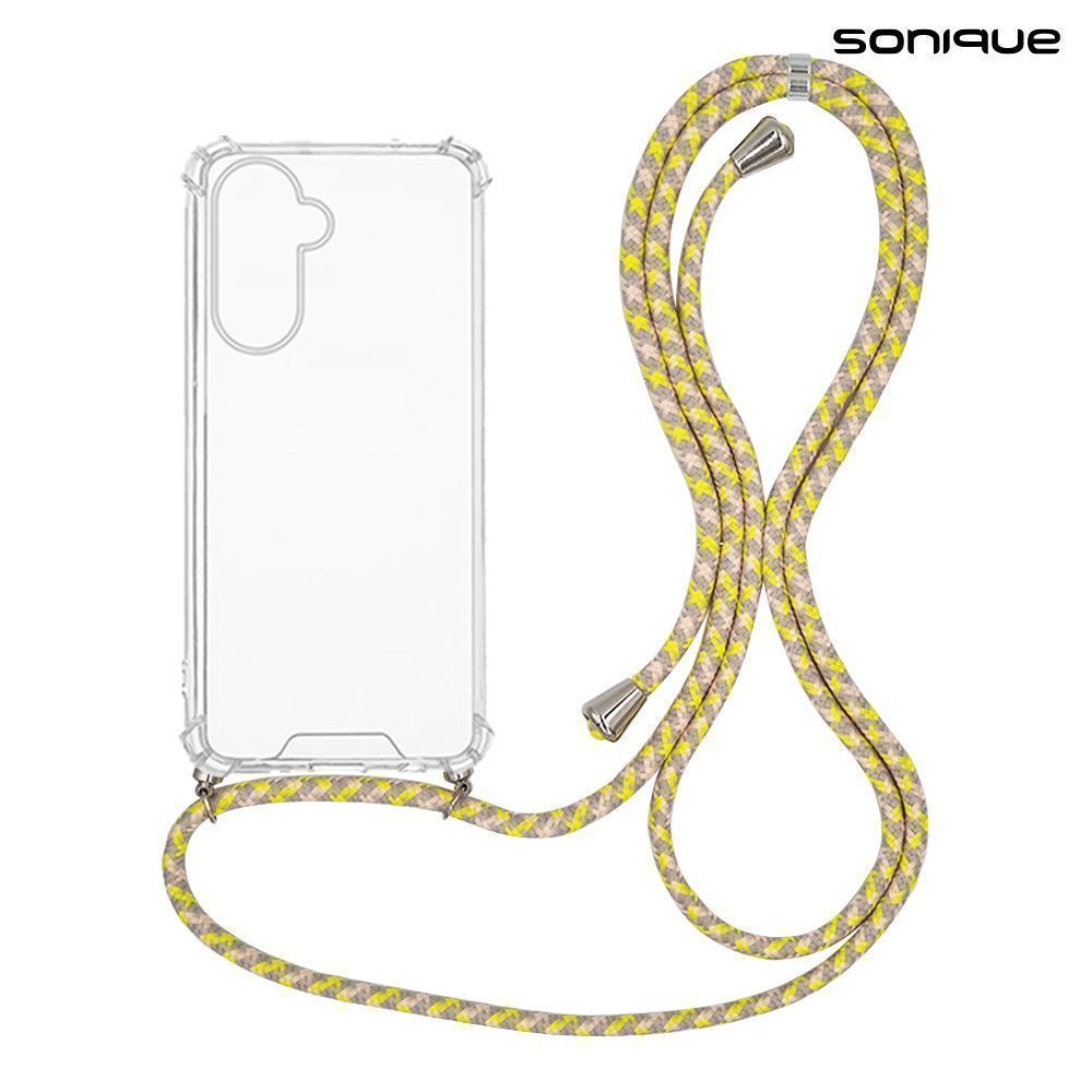Θήκη Σιλικόνης με Κορδόνι Sonique Armor Clear Samsung Galaxy A56 5G Rainbow Κίτρινο