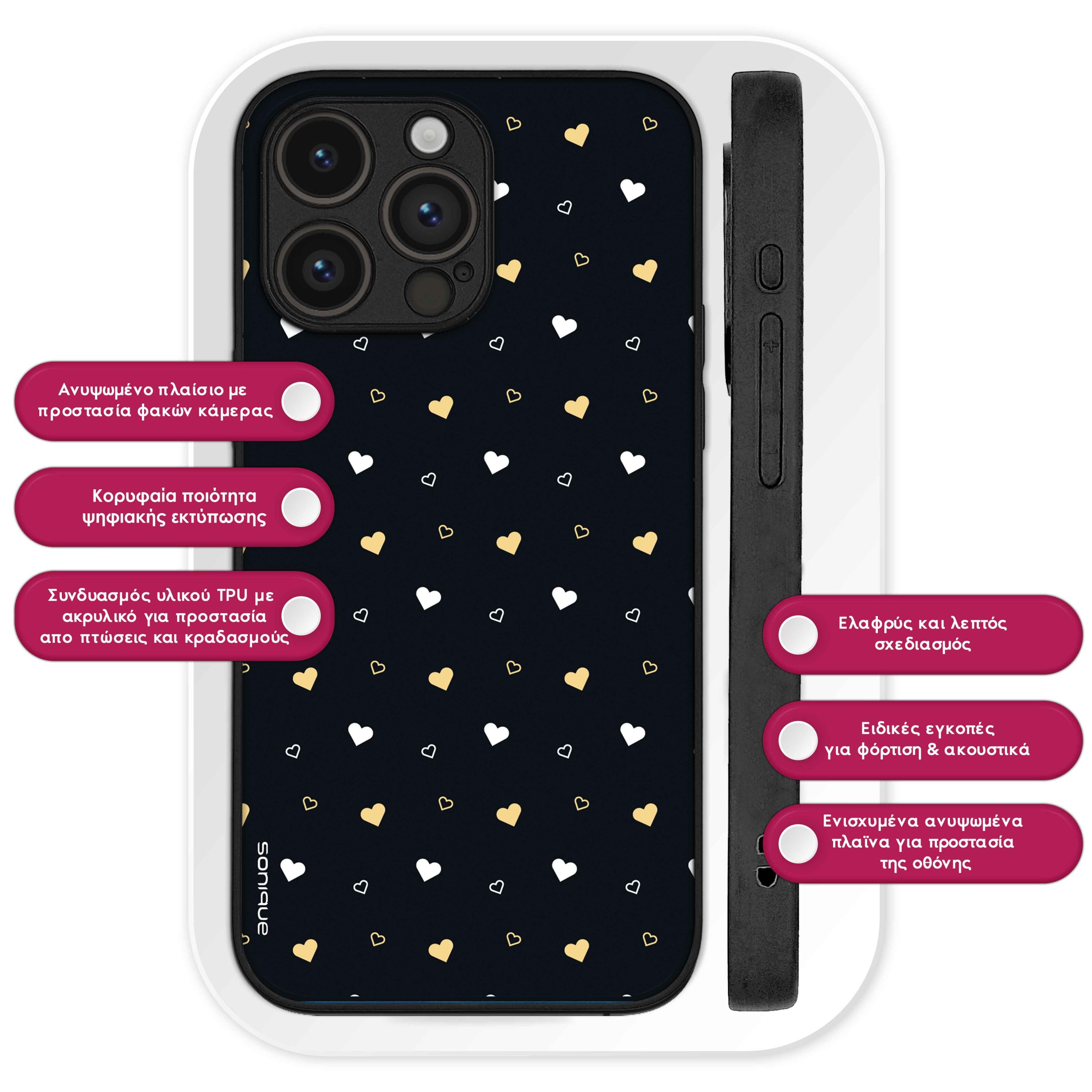 Θήκη Sonique Heart Series για Google Pixel 9 5G Μαύρο 01