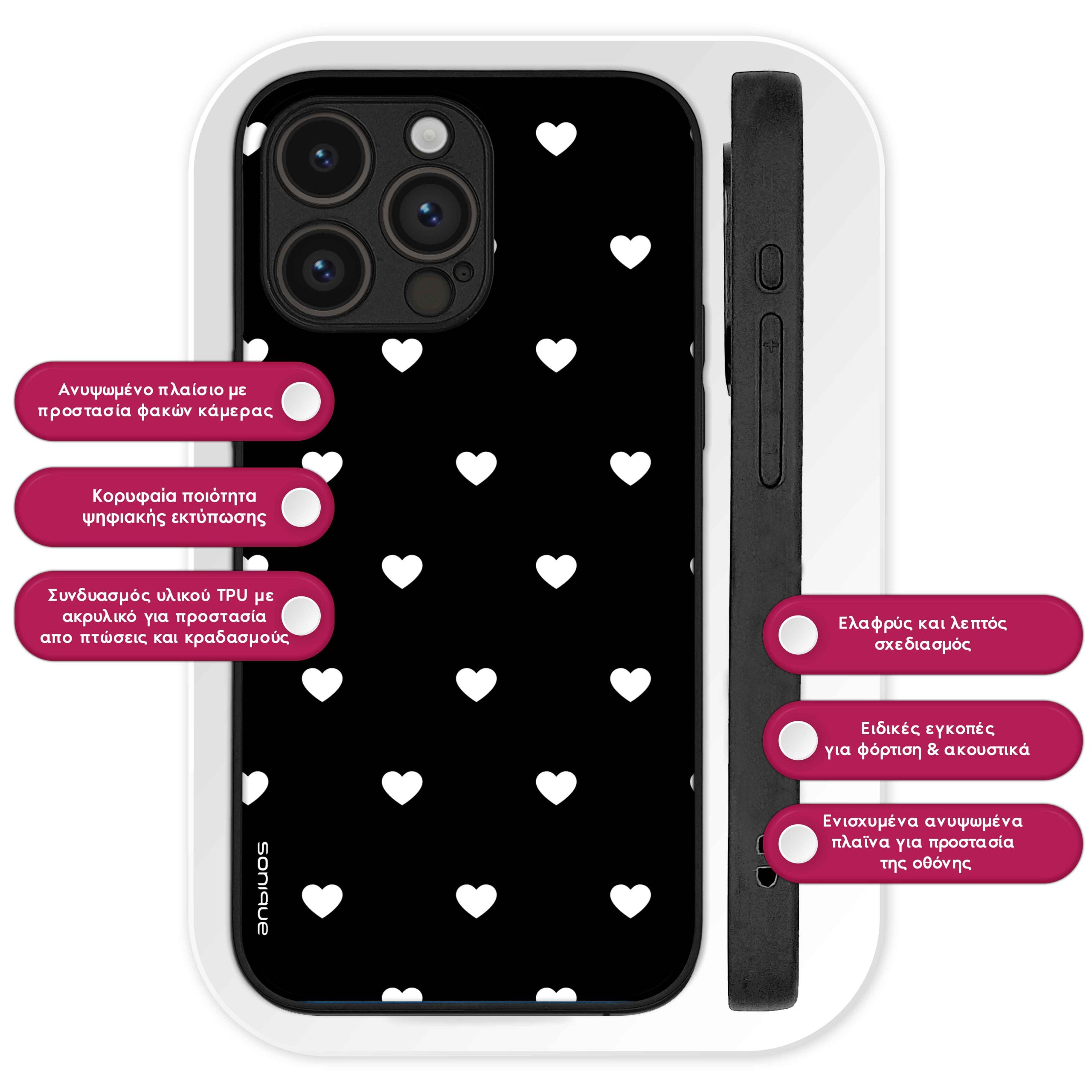 Θήκη Sonique Heart Series για Google Pixel 9 5G Μαύρο 02
