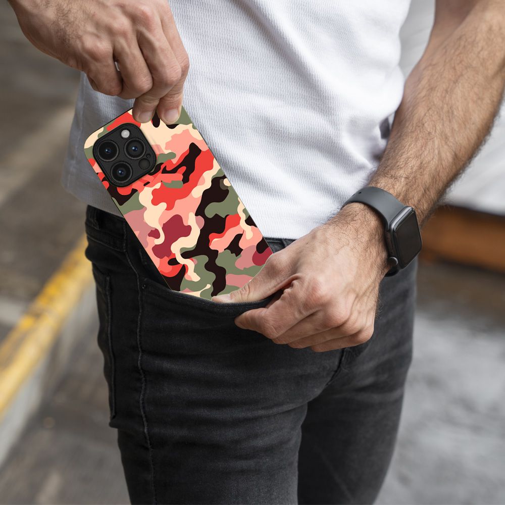Θήκη Sonique Camouflage Army Series για Samsung Galaxy S25 Κόκκινο
