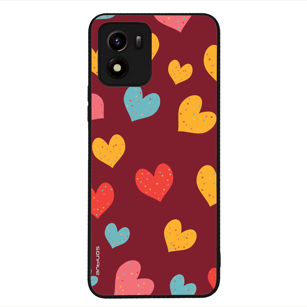 Θήκη Sonique Heart Series για VIVO Y01 4G Μπορντώ