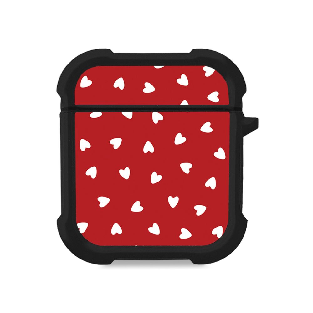 Θήκη Σιλικόνης Sonique Heart Series για AirPods 1/2 Κόκκινο