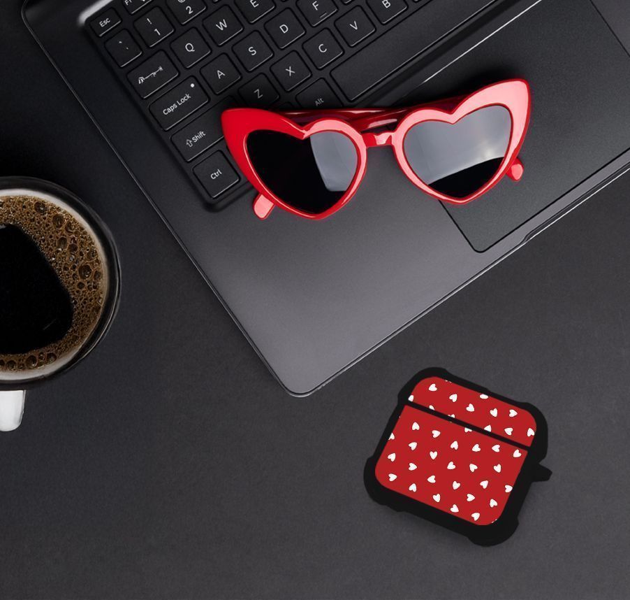 Θήκη Σιλικόνης Sonique Heart Series για AirPods 4 Κόκκινο