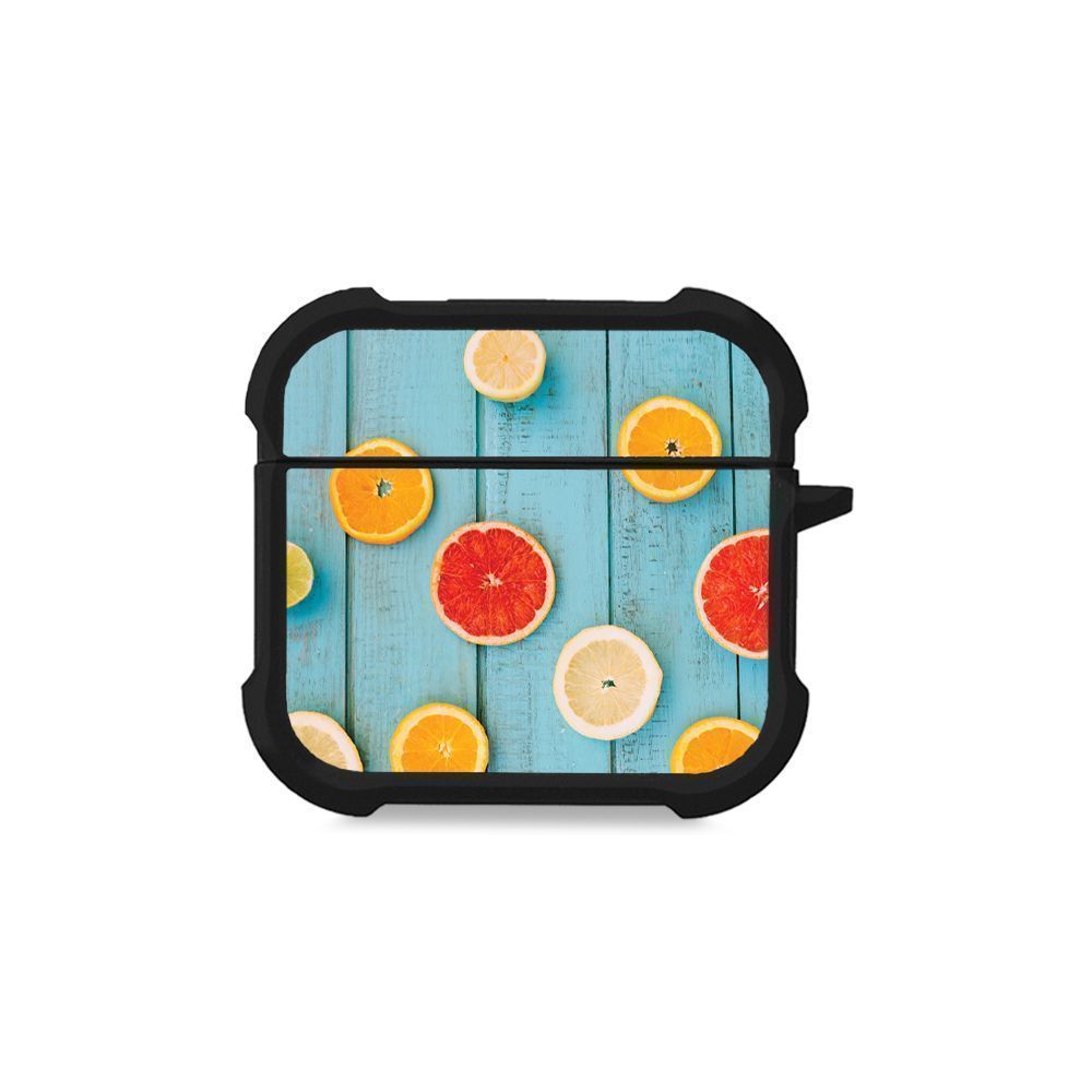 Θήκη Σιλικόνης Sonique Fruit Series για AirPods 4 Γκρέιπφρουτ
