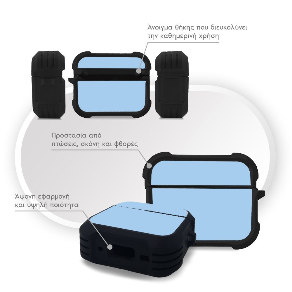Θήκη Σιλικόνης Sonique ColorBloc Series για AirPods Pro / Pro 2 Τιρκουάζ