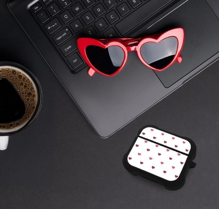 Θήκη Σιλικόνης Sonique Heart Series για AirPods Pro / Pro 2 Λευκό 01