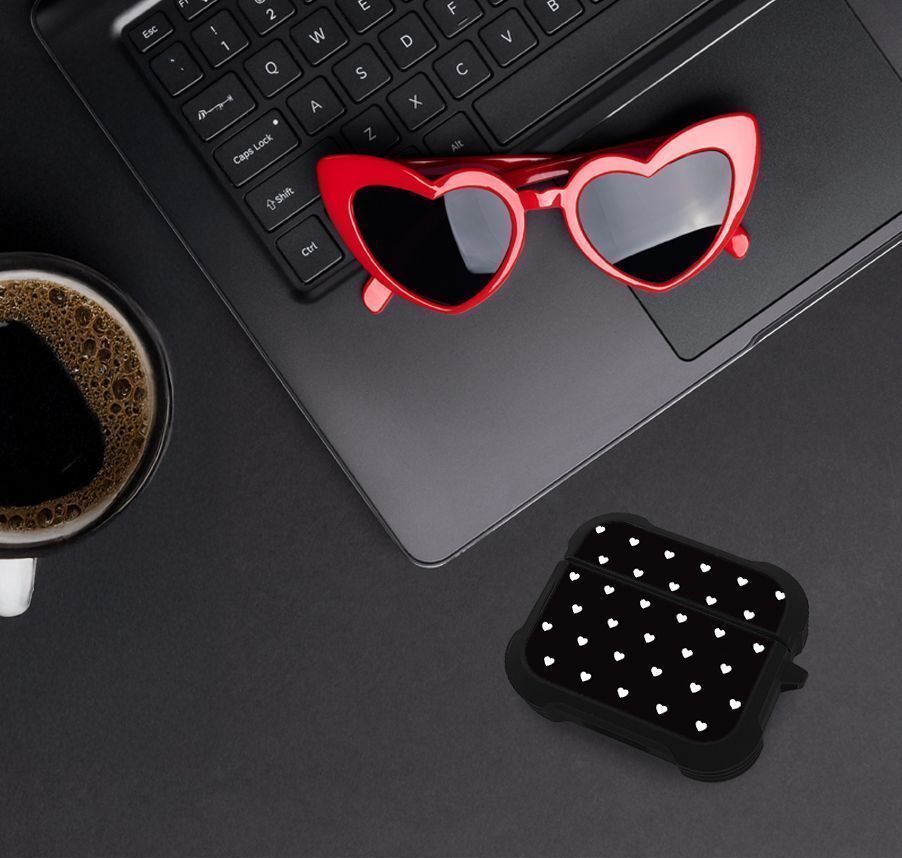 Θήκη Σιλικόνης Sonique Heart Series για AirPods Pro / Pro 2 Μαύρο 02