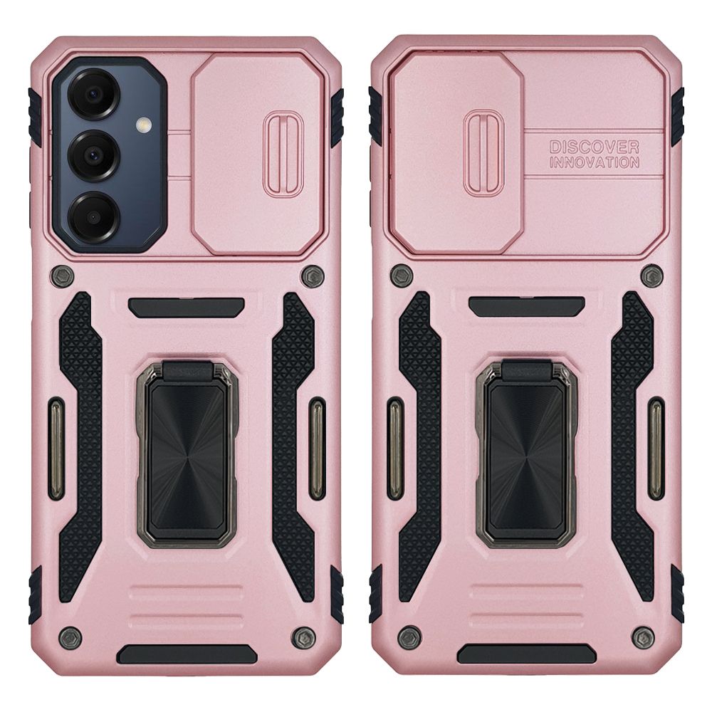 Θήκη Ring Armor CamShield Sonique για Samsung Galaxy A16 4G / Galaxy A16 5G Ροζ Χρυσό