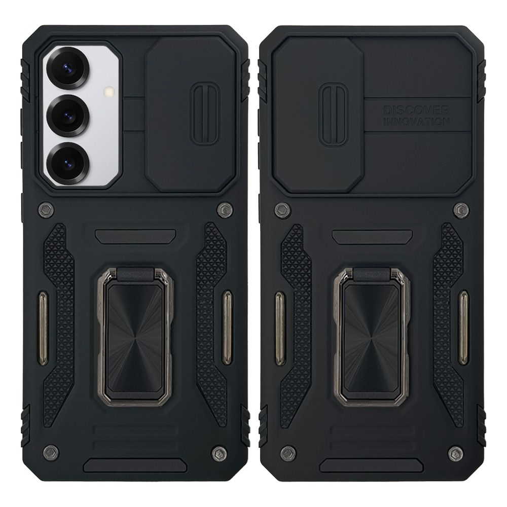 Θήκη Ring Armor CamShield Sonique για Samsung Galaxy S25 Μαύρο