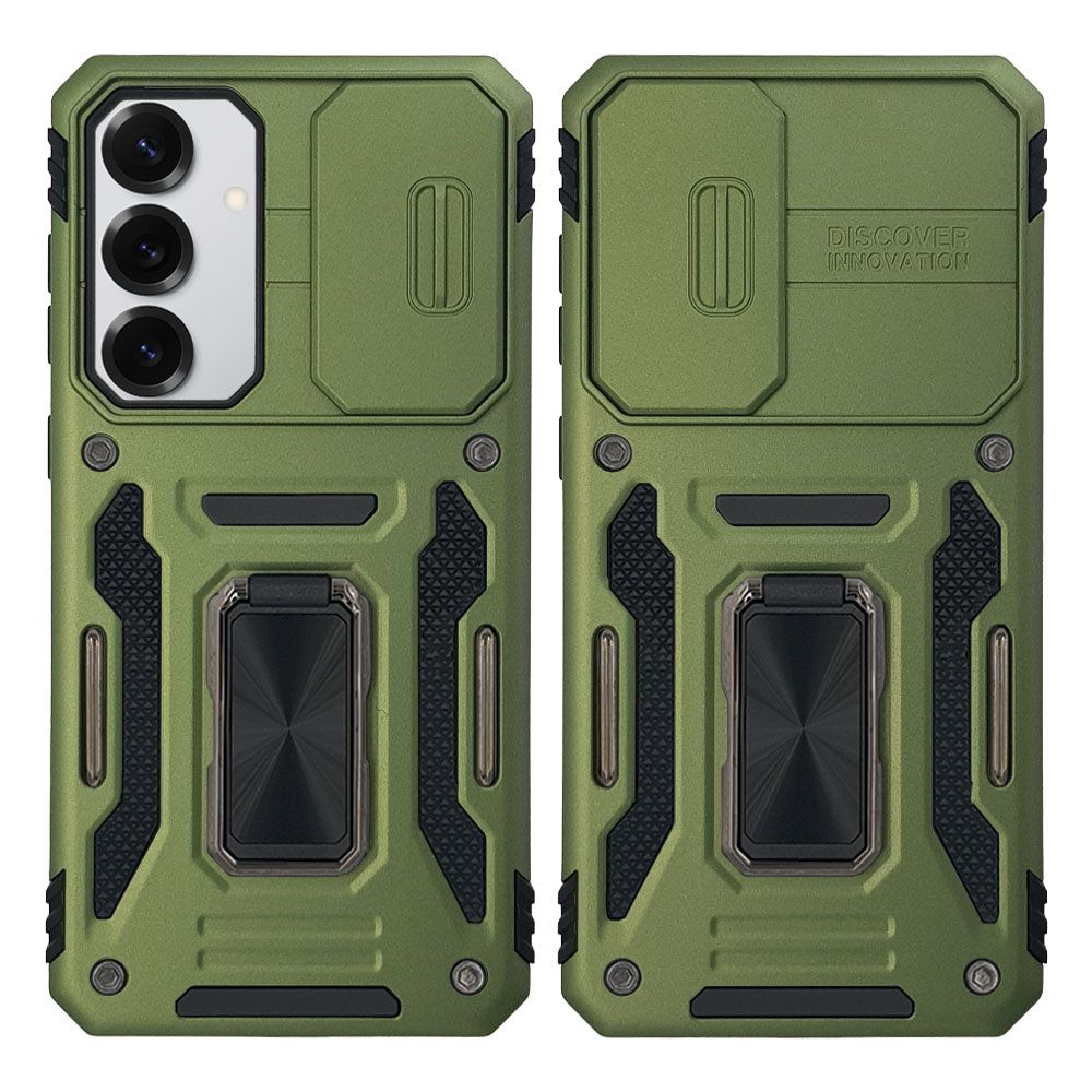 Θήκη Ring Armor CamShield Sonique για Samsung Galaxy S25 Χακί